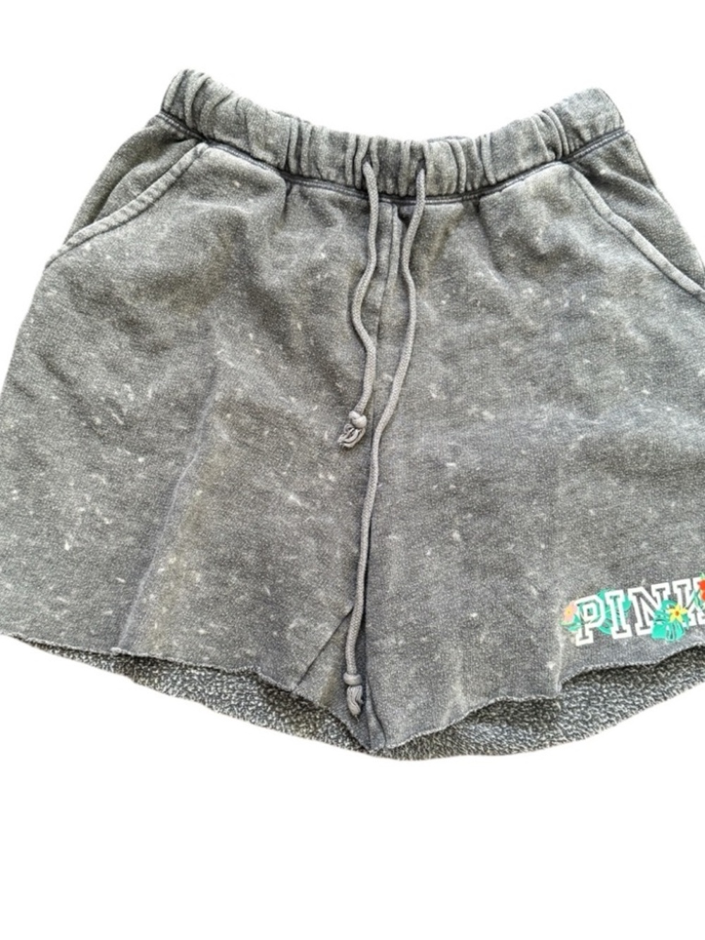PINK Victoria’s Secret XS Gray Sweat Shorts Drawstring‎ Lounge Casual Sleep
